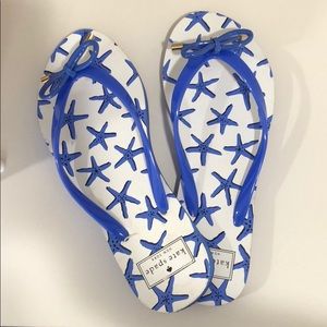 Kate Spade starfish flip flops
